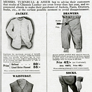 Advert for Turnbull and Asser garments 1918