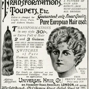 Advert for Universal human hair extensions 1915