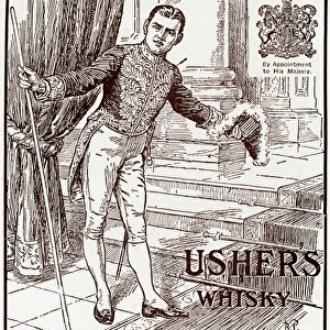 Advert for Ushers Whisky by Bernard Partridge 1912