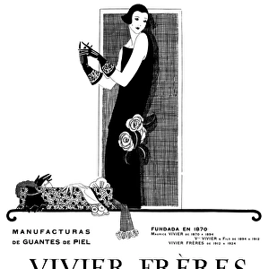 Advertisement for Vivier Freres leather gloves