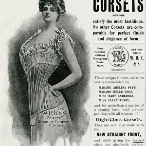 Advert for W. H. K. & S. corsets 1901