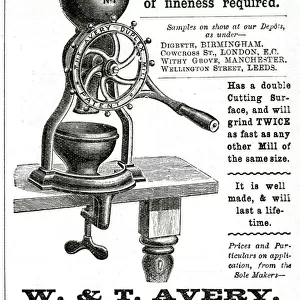Advert for W. & T Avery, Duplex Coffee Mill. 1888