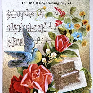 Advert, Wheelock Pianos, Burlington, Vermont, USA