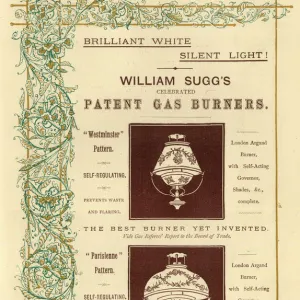 Advert, William Suggs Patent Gas Burners