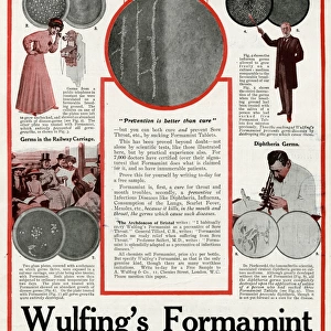 Advert for Wulfings Formamint tablets 1913