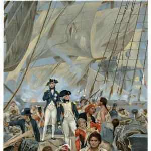 Admiral Nelson and Captain Hardy during Trafalgar