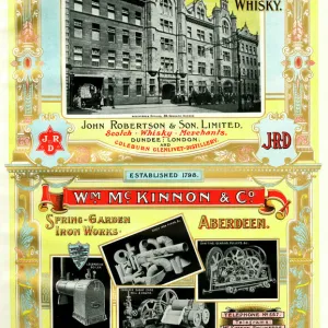 Adverts, Robertsons Whisky, William McKinnon & Co