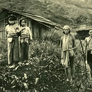 Adults and children of an indigenous tribe, Formosa (Taiwan)