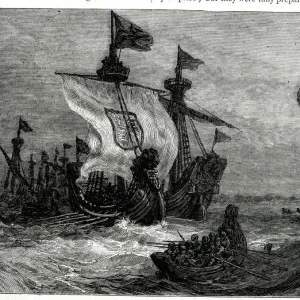 Advance of the English fleet, Battle of Damme, County of Flanders, 30-31 May 1213 Advance of the English fleet, Battle of Damme, County of Flanders, 30-31 May 1213