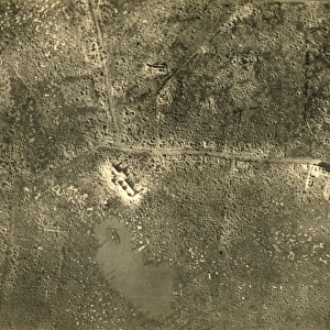 Aerial photograph of Zonnebeke, Belgium, WW1