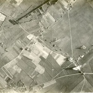 Aerial view of bombing on the Western Front Aerial view of bombing on the Western Front