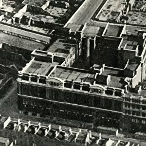 Aerial view of Bovril factory, Old Street, London