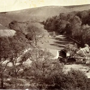 Aerial view, Filching Wannock near Eastbourne, Sussex