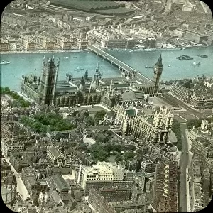 Aerial view of Houses of Parliament