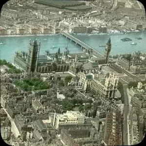 Aerial View of Houses of Parliament Print Aerial View of Houses of Parliament Print