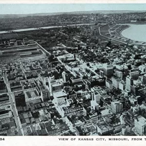 Aerial view of Kansas City, Missouri, USA Date: circa 1930s