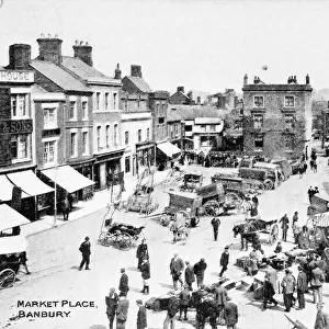 Aerial view, Market Place, Banbury, Oxfordshire