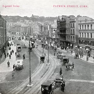 Aerial view of Patrick Street, Cork, Munster, Ireland