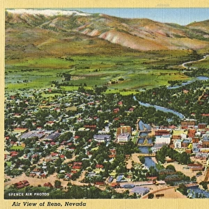 Aerial view of Reno, Nevada, USA