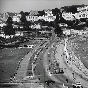 Aerial view of the sea front, Torquay, Devon