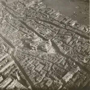 Aerial view of St Pauls and its neighbourhood - London