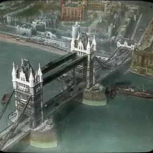 Aerial view of Tower Bridge Aerial view of Tower Bridge