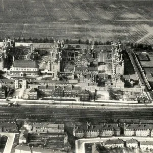 Aerial view of Wormwood Scrubs Prison, West London