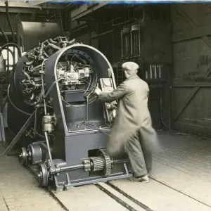 An aero engine test house at the Armstrong Siddeley works An aero engine test house at the Armstrong Siddeley works