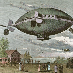 Aerostat. Engraving in The Illustration, 1887
