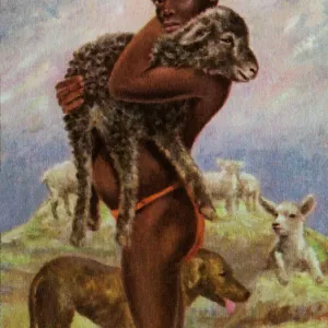 African Tribesman with Bow and Arrow