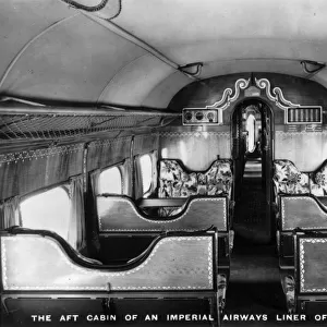 The aft passenger cabin of a Handley Page HP42