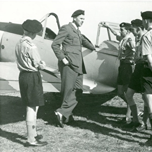 Air Scouts with their Commissioner