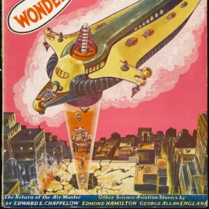 Air Wonder Stories scifi magazine cover, Return of Air Master Air Wonder Stories scifi magazine cover, Return of Air Master