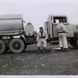Aircraft refuelling truck at an airfield