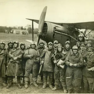 Aircrew of No. 22 Squadron RFC with Bristol F2B Fighter