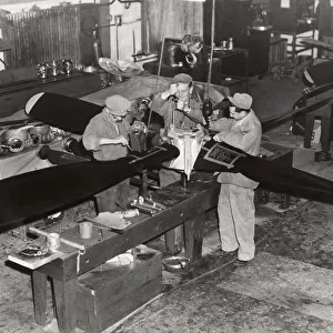 Airmen Working on a Propeller at the Headquarters of the?