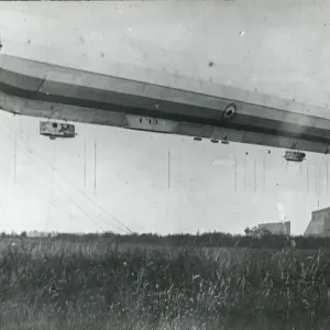 Airship R. 24 Print - Moored at a Mast Airship R. 24 Print - Moored at a Mast