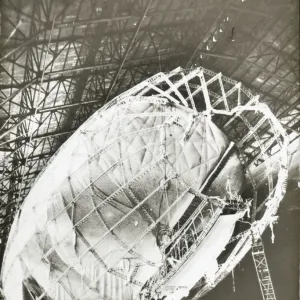 Airship R. 36 under construction in hangar Airship R. 36 under construction in hangar