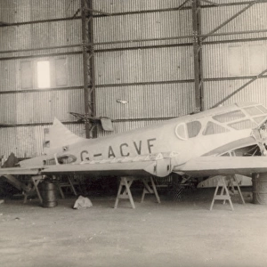 Airspeed AS5 Courier, G-ACVF, during rebuilding