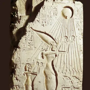 Akhenaten and his family offering to the sun-god