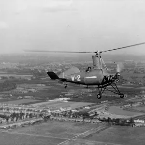 Alan Marsh in a Weir W-2 autogiro near Hanworth 1934