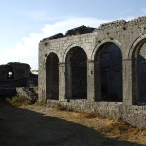 Albania. Shkodra. St. Stephen church ruins