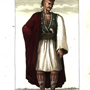 Albanian soldier with dagger in waistband