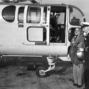Albert Batchelor flew in a helicopter from Helston