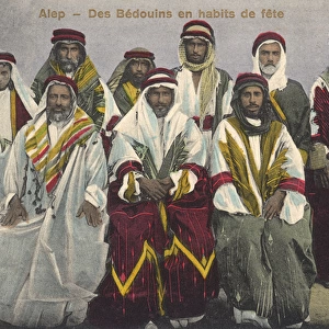 Aleppo, Syria - Bedouin men in Festival attire