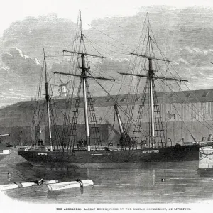 Alexandra, Lately Exchequered by the British Government, at Liverpool. Date: 1863 Alexandra, Lately Exchequered by the British Government, at Liverpool. Date: 1863
