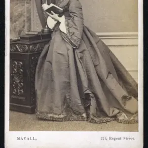 Print of Queen Alexandra reading a book Print of Queen Alexandra reading a book