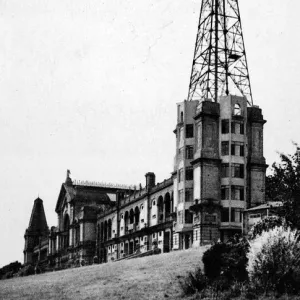 Alexandra Palace, the home of the B. B. C. The large transmitt