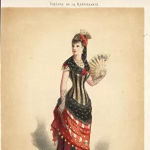 Alexina Desclozas as Dona Juana in La Camargo, 1879