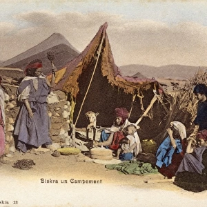 Algeria - Biskra - Nomadic Encampment